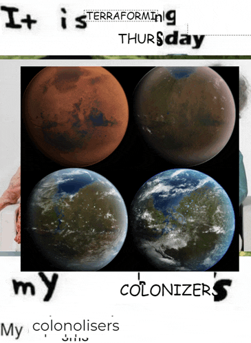 a poster that says terraforming thursday on it