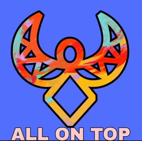 a colorful logo with the words all on top underneath