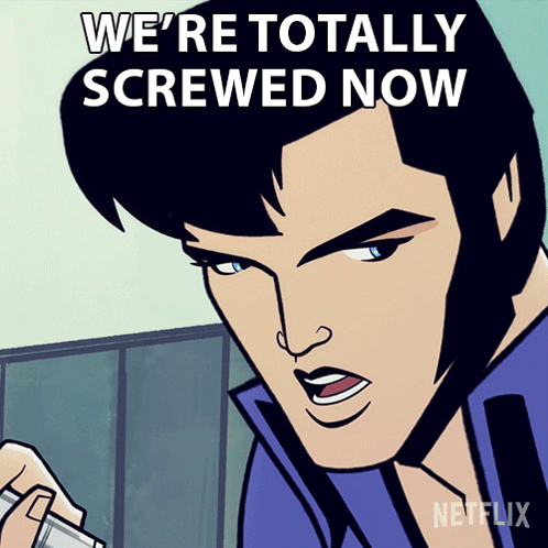 Were Totally Screwed Now Agent Elvis Presley GIF - Were Totally Screwed Now Agent Elvis Presley Matthew Mcconaughey GIFs