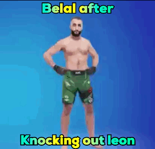Belal Belal After Knocking Out Leon GIF - Belal Belal After Knocking Out Leon Leon Edwards GIFs