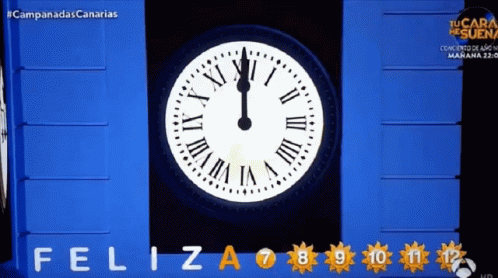 Feliz Año Desde La Puerta Del Sol GIF - Puerta Del Sol Reloj Fin De Año GIFs