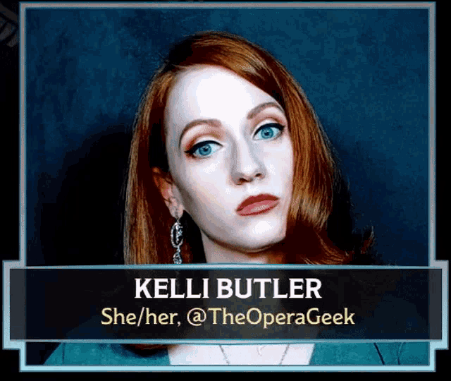 a picture of a woman with the name kelli butler on the bottom