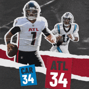 Atlanta Falcons (34) Vs. Carolina Panthers (34) Fourth-quarter-overtime Break GIF - Nfl National Football League Football League GIFs