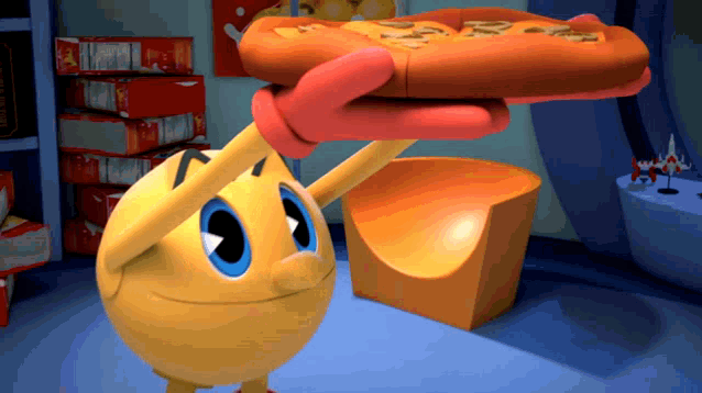 Pac Man Pizza GIF - Pac Man Pizza Full Pie GIFs