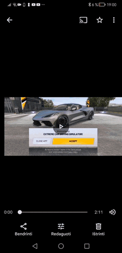 a cell phone screen shows a car and a dolphin