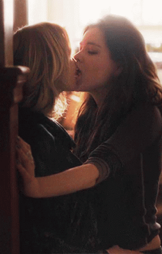 Lesbian Kissing And Touching GIFs