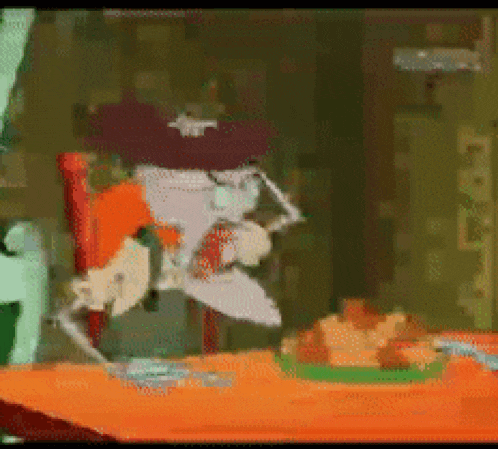 a cartoon character is flying through the air in a video game