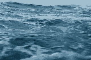 a computer generated image of a body of water with waves