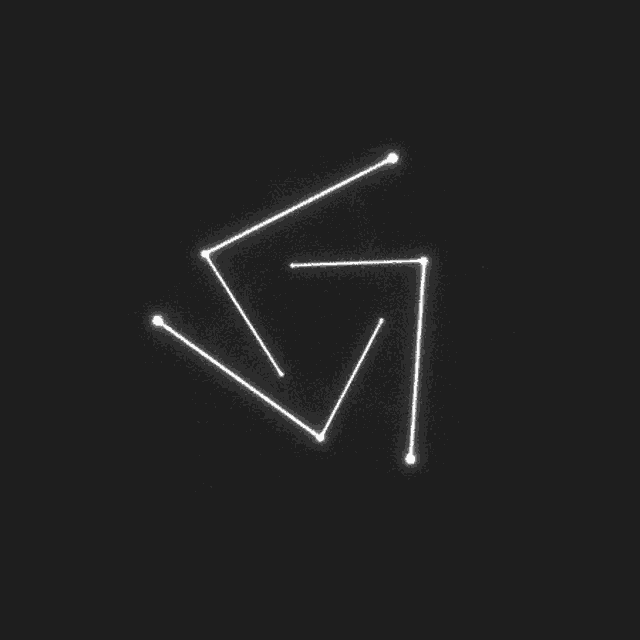 a white constellation on a black background with a lot of stars