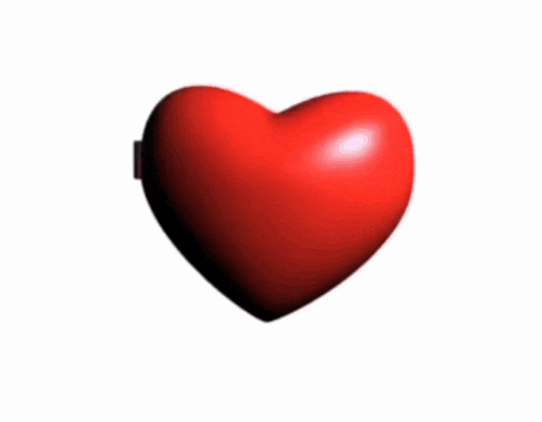 a red heart with a picture of a cartoon character in it