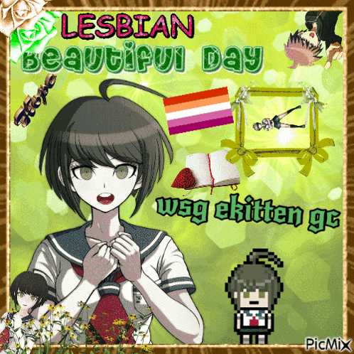 a poster for lesbian beautiful day with a picture of a girl