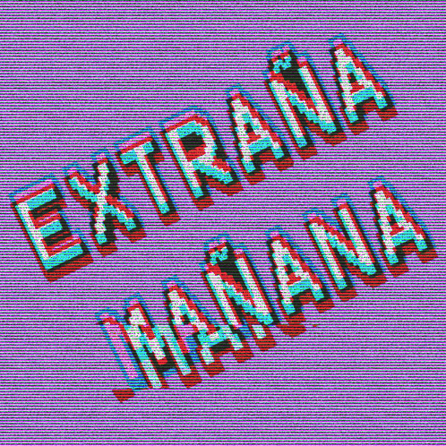 a purple background with the words extrana manana written on it
