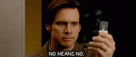 No No Means No GIF - No No Means No Jim Carrey GIFs