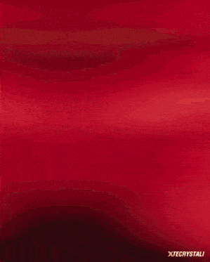 a close up of a woman with red hair and xtecrystali written on the bottom