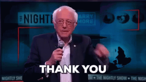 Thanks GIF - Bernie Sanders Feel The Bern Thank You GIFs