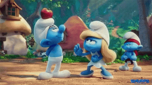 Smurfs Movie Kick GIF - Smurfs Movie Kick Nuts GIFs