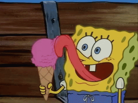 Spongebob Ice Cream Cone GIF