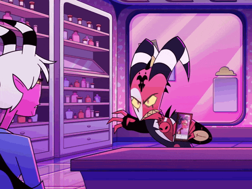 a cartoon character is holding a card that says ' i love you '