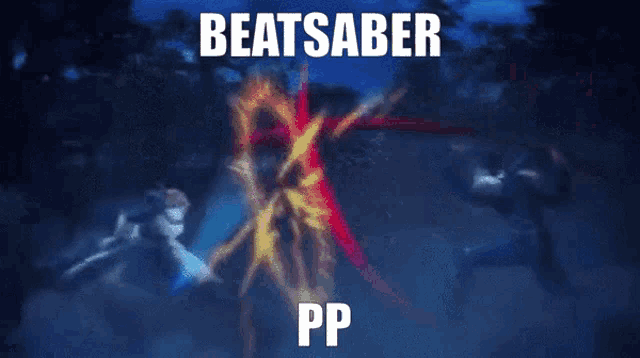 a picture of a tornado with the words beat saber pp