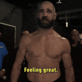 a shirtless man with the words we made a good below him