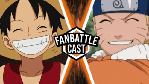 luffy and naruto are featured in a fanbattle cast