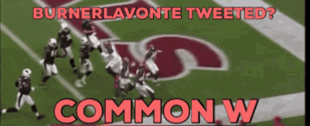 a blurred image of a football field with the words " burnerlavonte tweeted "