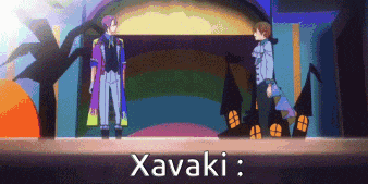 a pixelated image of two men standing next to each other with the words xavaki written below them