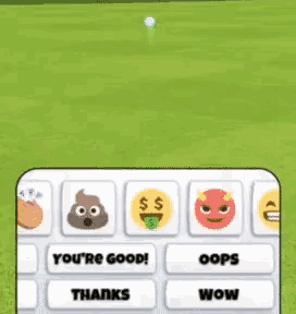 a keyboard with emojis and the words " you 're good " and " oops "