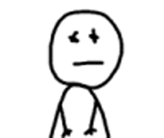 a stick figure with a red tongue sticking out is making a funny face .