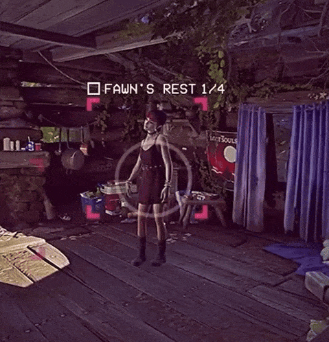 fawn 's rest 1/4 is shown on the screen