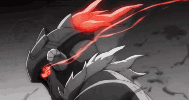 a black and white drawing of a person with red flames coming out of their head