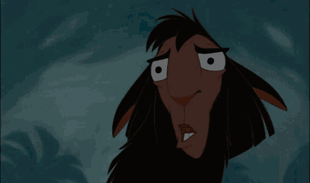 a close up of a cartoon character making a funny face