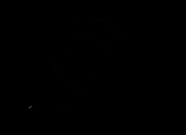 a logo for 3blue1brown has a blue and brown circle on a black background