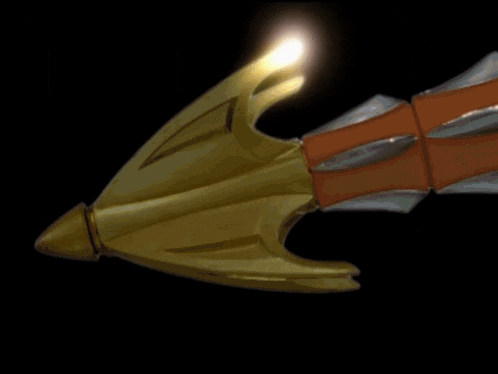 a drawing of a rocket with a light shining on it