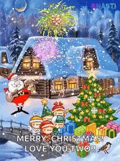 Christmas Tree Sparkle GIF - Christmas Tree Sparkle Santa Claus Is Coming To Town GIFs