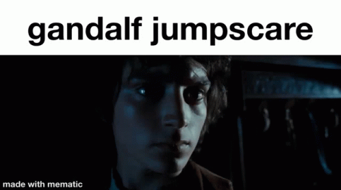 Gandalf Jumpscare Gandalf GIF - Gandalf Jumpscare Gandalf Lord Of The Rings GIFs