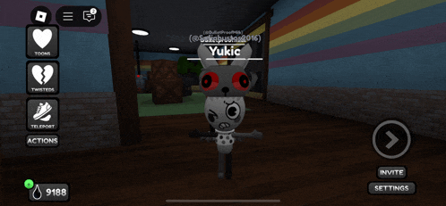 a screenshot of a video game with the name yukic on the screen