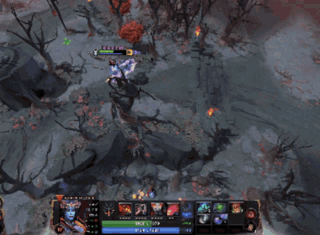 a screenshot of a video game shows a circle of blood and a circle of fire