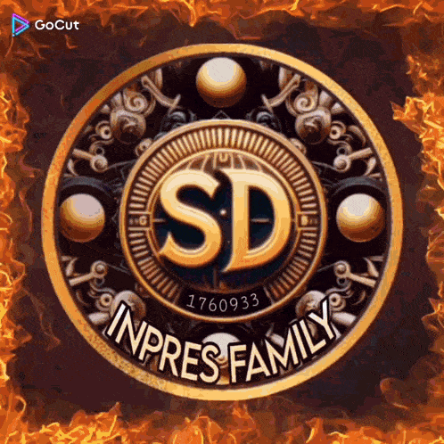 a gold coin with the letters sd and inpres family written on it