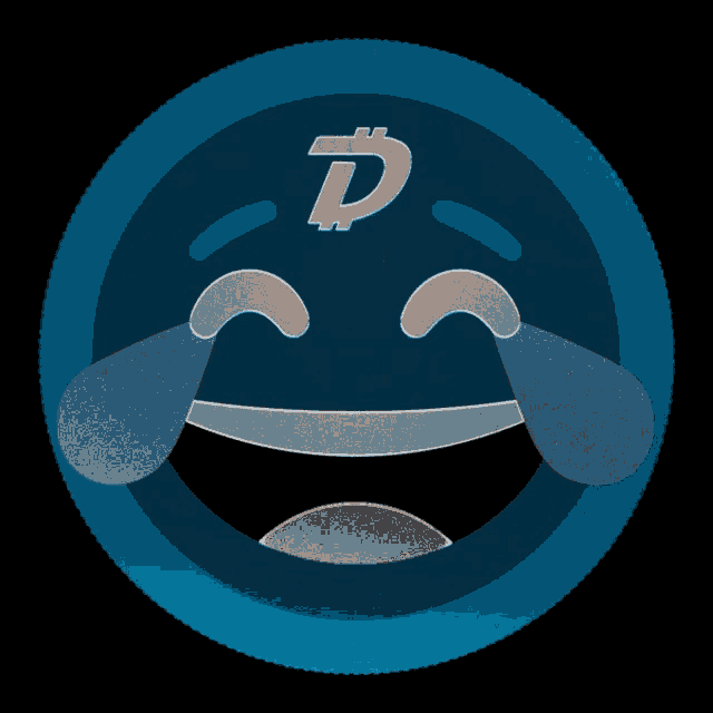 a smiley face with the letter d on it 's head