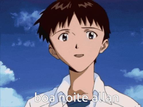 a picture of a boy with the words boa noite allan on the bottom