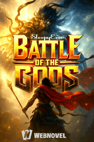 a poster for battle of the gods shows a man holding a torch