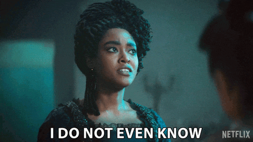 a woman says i do not even know in a netflix advertisement