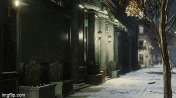 a screenshot of a snowy street with the url imgflip.com on the bottom