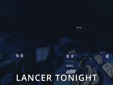 a picture of a robot that says lancer tonight on it