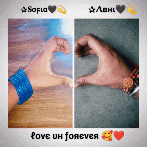 a picture of two hands making a heart shape with the words love uh forever