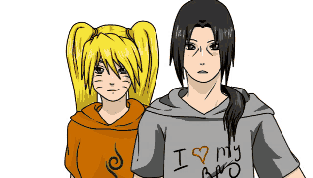 a boy and a girl are standing next to each other and the girl is wearing a shirt that says i love my bro