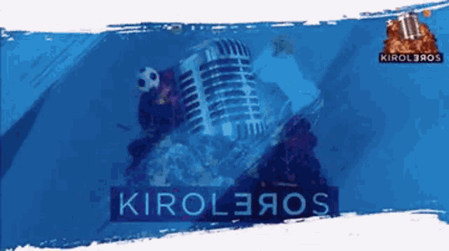 a picture of a microphone with the word kirol3aos on it