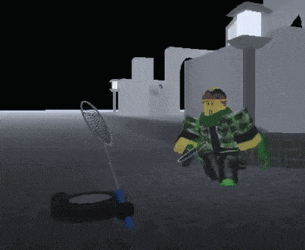 a man in a green and black outfit is standing next to a tire