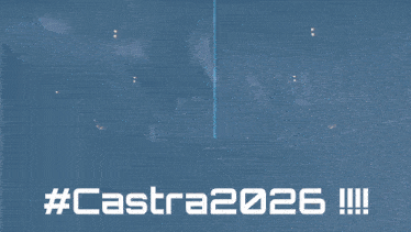 a futuristic scene with the words # castra2026 written on it
